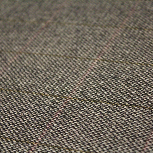 Tissu Tweed de laine faux-uni taupe aux liserés ocres et rouges - tissuspapi