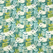 Tissu de coton JUNGLE STORY aux léopards blancs & feuillages, fond vert - OEKO-TEX® - tissuspapi