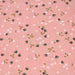 Tissu de coton aux petites fleurs, fond corail - OEKO-TEX® - tissuspapi