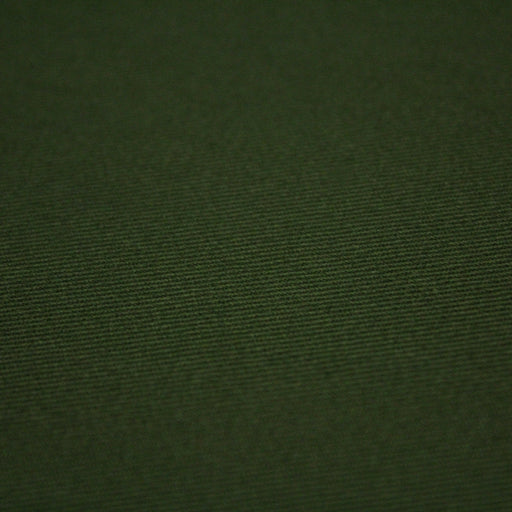 Tissu gabardine de coton / sergé de coton vert olive foncé uni