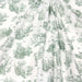 Tissu popeline de coton OBER - Toile de Jouy traditionnelle, fond blanc & motif vert sauge - tissuspapi