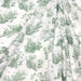 Tissu popeline de coton OBER - Toile de Jouy traditionnelle, fond blanc & motif vert sauge - tissuspapi