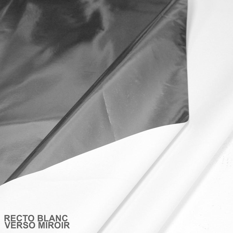 Tissu occultant blanc, 100% occultant & doublure thermique miroir - TissusPapi.com