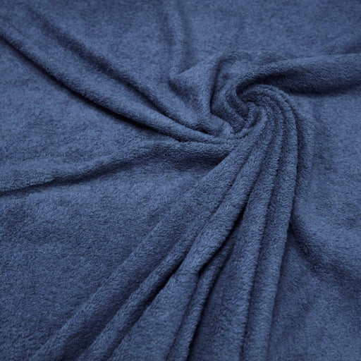 Tissu éponge de fibre de bambou qualité extra, bleu indigo - Oeko-Tex