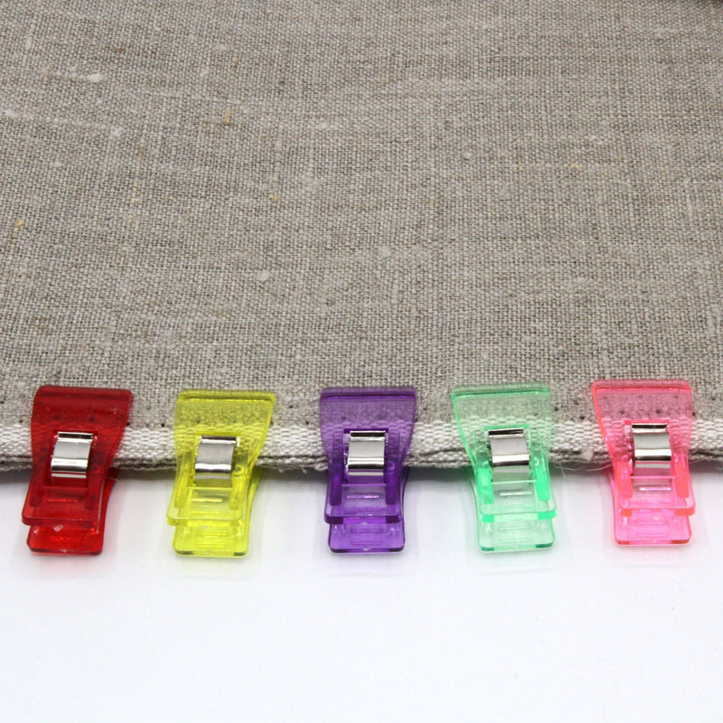 Lot de 10 pinces à tissus, couleurs variées - TissusPapi.com