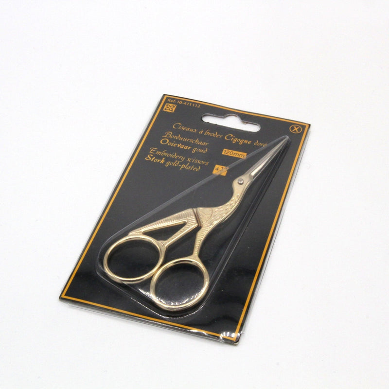 Ciseaux cigogne dorés, 12cm - TissusPapi.com