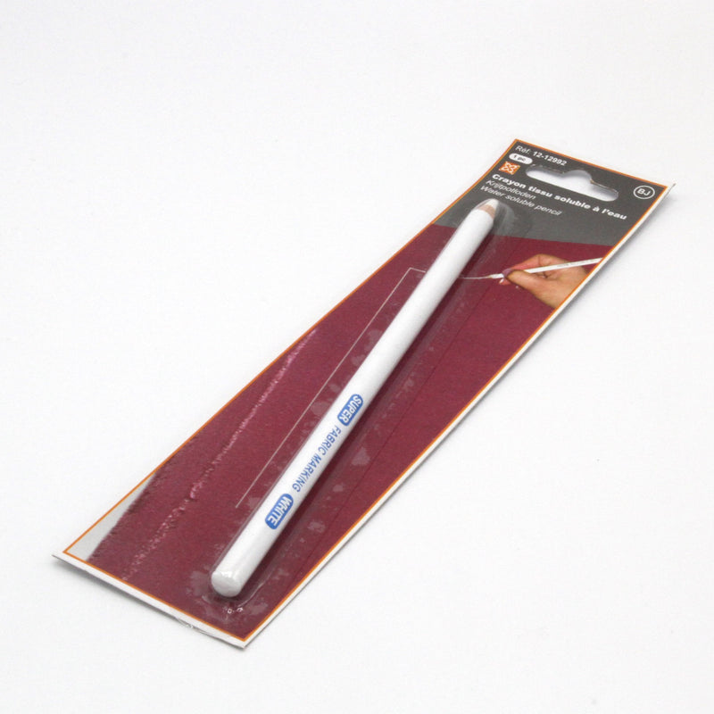 Crayon craie à tissus soluble à l'eau, blanc - TissusPapi.com