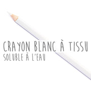 Crayon craie à tissus soluble à l'eau, blanc - TissusPapi.com