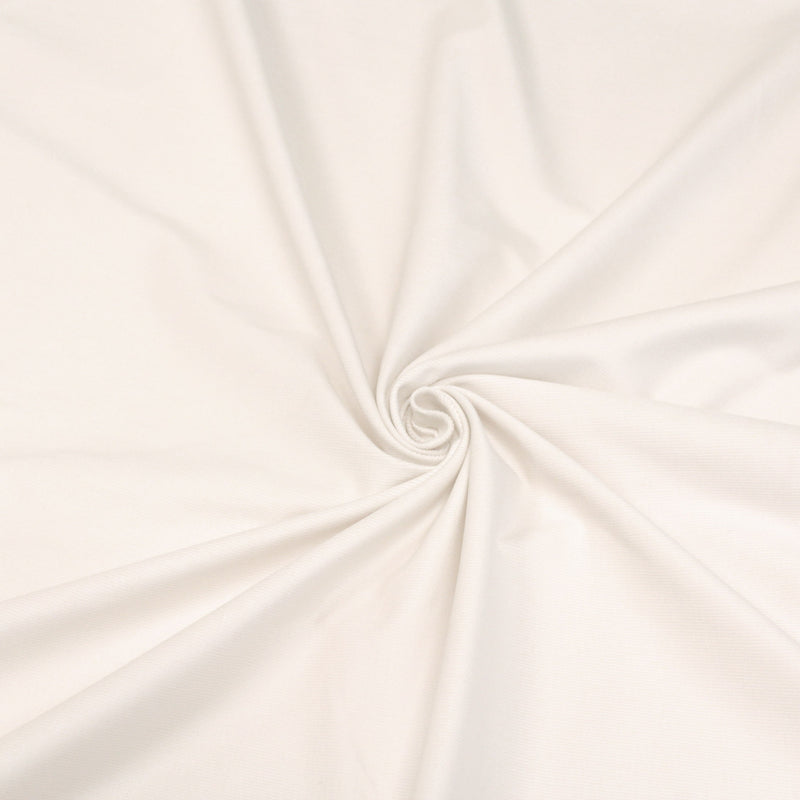 Tissu velours milleraies de coton élasthanne blanc cassé - TissusPapi.com