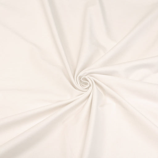 Tissu velours milleraies de coton élasthanne blanc cassé - TissusPapi.com