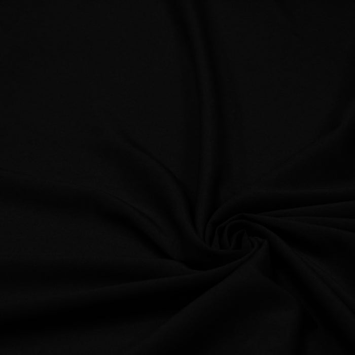 Tissu microfibre élasthanne noir uni - Fabrication italienne - tissuspapi