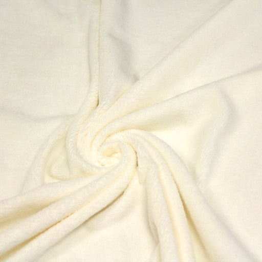 Tissu éponge de fibre de bambou qualité extra, écru - Oeko-Tex - tissuspapi