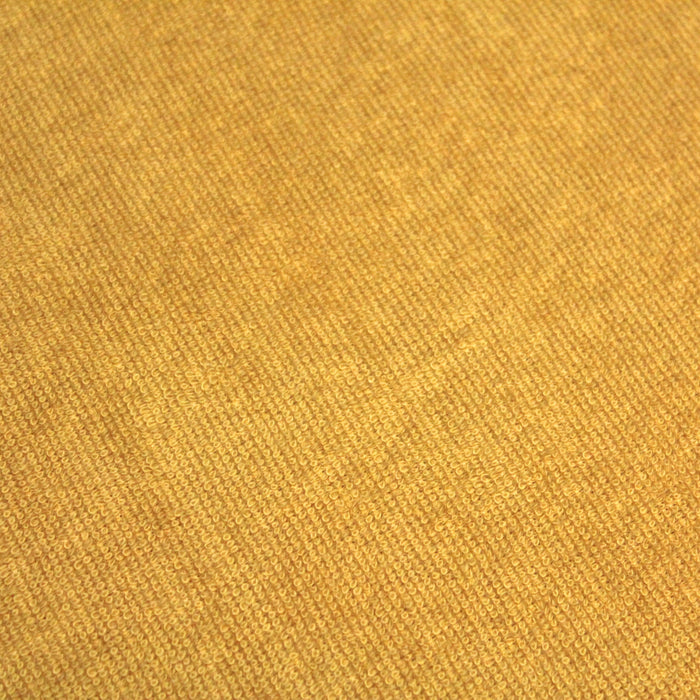 Tissu éponge de fibre de bambou qualité extra, jaune moutarde - Oeko-Tex - tissuspapi