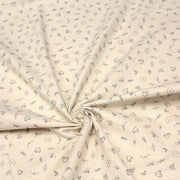 Tissu de coton de Noël scandinave aux petits objets de Noël gris, fond écru - TissusPapi.com