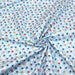 Tissu de coton ARTY aux formes abstraites bleu ciel & blanches - Oeko-Tex
