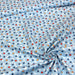 Tissu de coton ARTY aux formes abstraites bleu ciel & blanches - OEKO-TEX® - tissuspapi