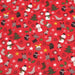 Tissu de coton de Noël aux décorations de Noël, fond rouge - Oeko-Tex - tissuspapi