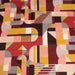 Tissu de coton demi-natté ARTY Delaunay aux formes géométriques abstraites multicolores, tons rose & or - OEKO-TEX® - tissuspapi