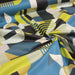 Tissu de coton demi-natté ARTY Delaunay aux formes géométriques abstraites multicolores, tons vert & or - OEKO-TEX® - tissuspapi