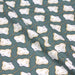 Tissu de coton KAWAII aux raies souriantes, fond vert thym - OEKO-TEX® - tissuspapi