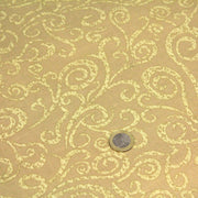 Tissu popeline de coton LOUIS aux arabesques, tons cappuccino - TissusPapi.com