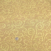 Tissu popeline de coton LOUIS aux arabesques, tons cappuccino - TissusPapi.com