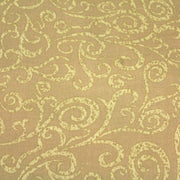 Tissu popeline de coton LOUIS aux arabesques, tons cappuccino - TissusPapi.com