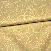 Tissu popeline de coton LOUIS aux arabesques, tons cappuccino - TissusPapi.com