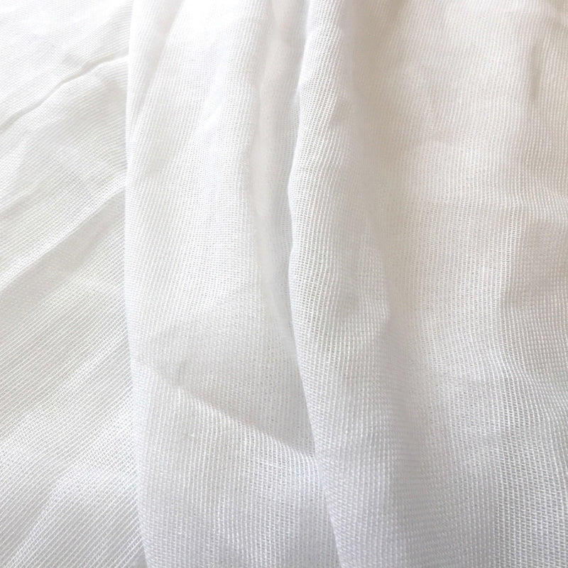 Tissu gaze de coton blanc naturel 100cm de large - TissusPapi.com