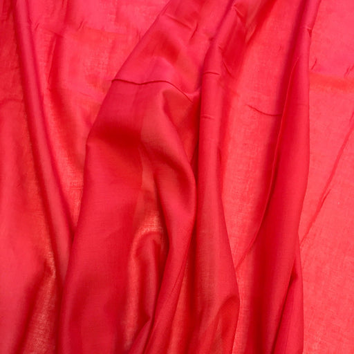 Tissu voile de coton uni rouge - tissuspapi