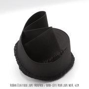 Ruban élastique jupe froufrou - Bord - côte pour jupe noir, 6cm - TissusPapi.com