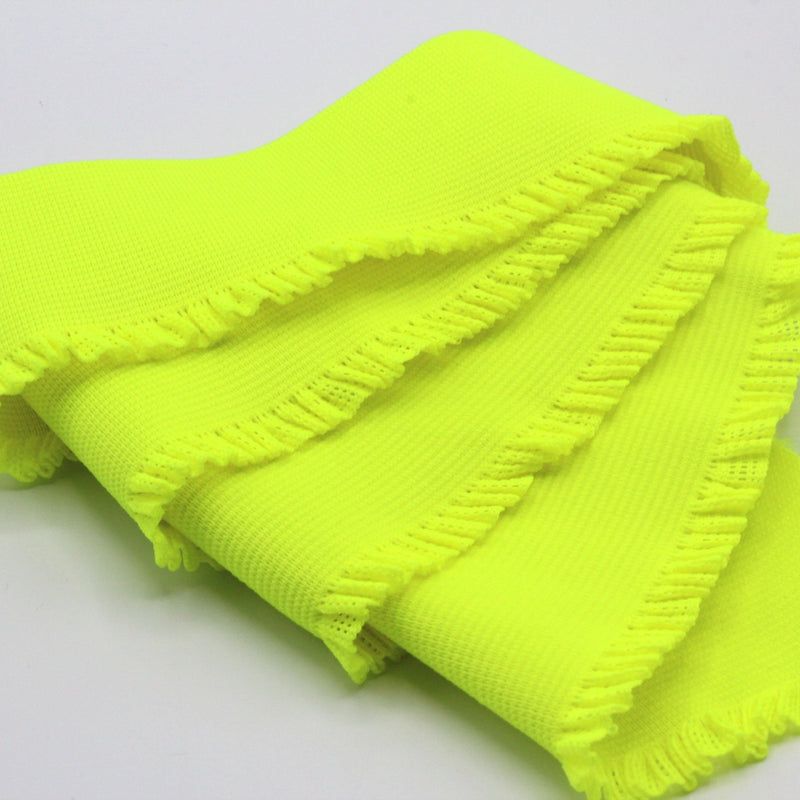 Ruban élastique jupe froufrou - Bord - côte pour jupe jaune fluo, 6cm - TissusPapi.com