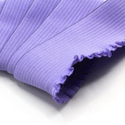 Ruban élastique jupe froufrou - Bord - côte pour jupe violet parme, 6cm - TissusPapi.com