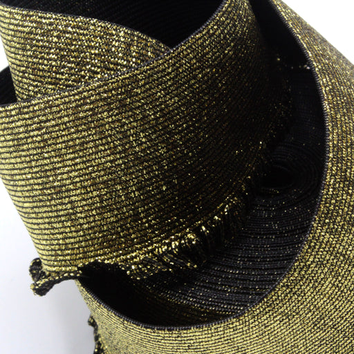 Ruban élastique jupe froufrou - Bord-côte pour jupe doré or, 6cm - tissuspapi