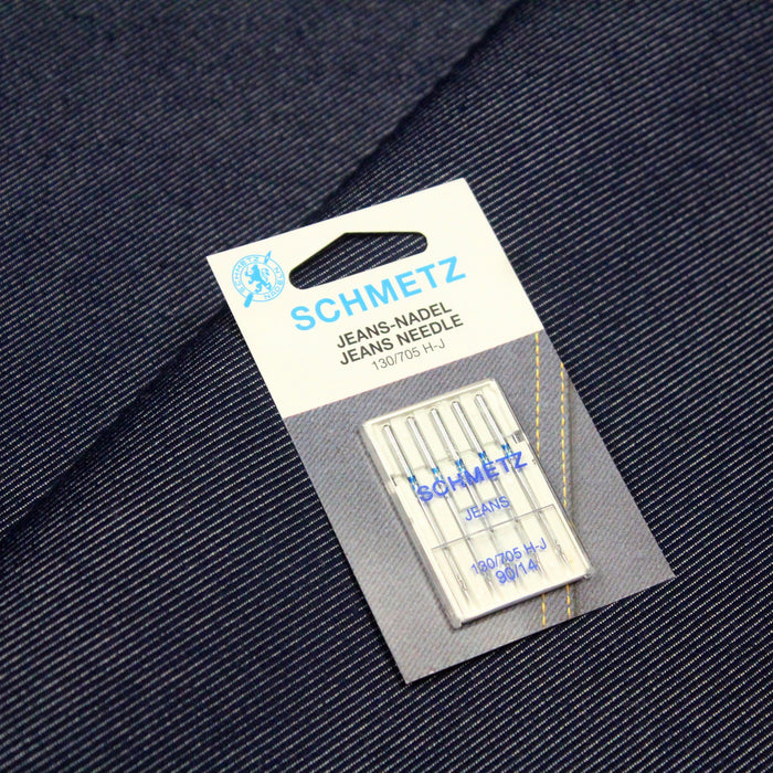 Boîte de 5 aiguilles jean denim SCHMETZ pour machine à coudre — Tissus Papi