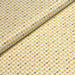 Tissu de coton aux fleurs géométriques jaunes, fond blanc - OEKO-TEX® - tissuspapi