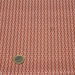 Tissu de coton aux petites feuilles géométriques blanches, fond rouge tomette - OEKO-TEX®
