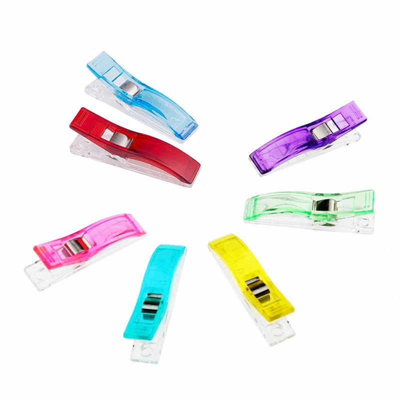 Lot de 10 pinces à tissus longues graduées, couleurs variées - TissusPapi.com
