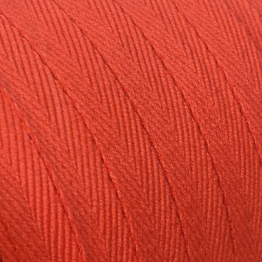 Ruban de sergé coton couleur rouge vif 10mm - Galette de 100 mètres - Fabrication française