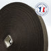 Ruban sergé de coton marron 12mm - Galette de 50 mètres - Fabrication française - tissuspapi