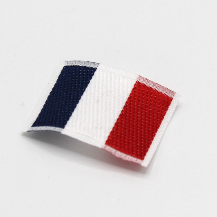 Écusson brodé avec drapeau de la France nationale - Écusson brodé - Morale  française - Armée militaire - Applique à coudre - Crochet de fixation au
