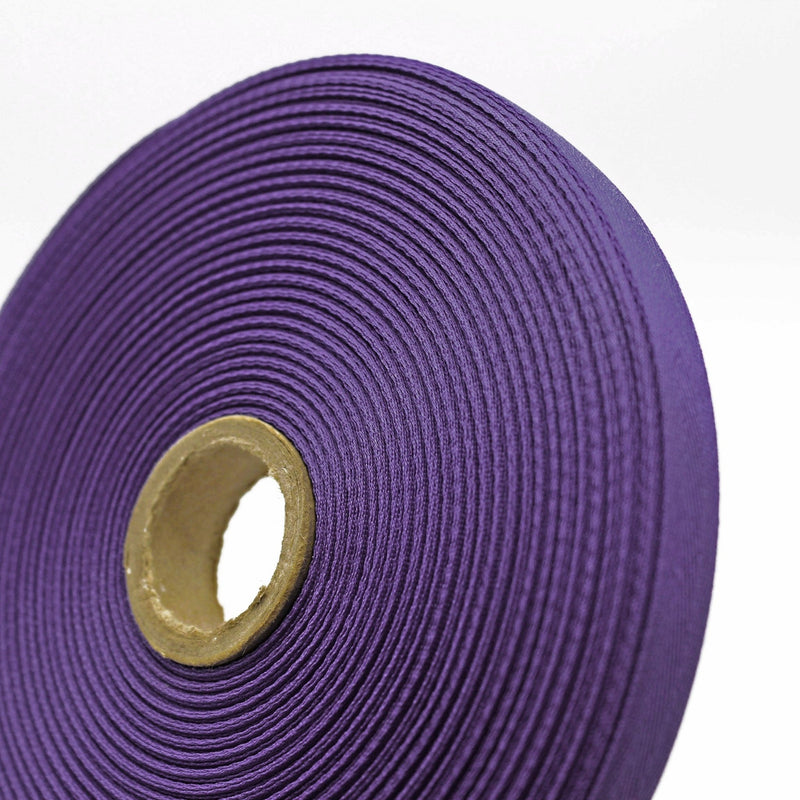 Ruban de sergé violet ultra 10mm - Galette de 50 mètres - Fabrication française - TissusPapi.com