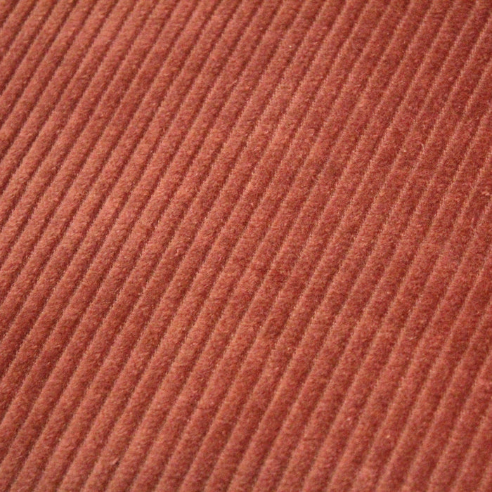 Tissu velours côtelé grosses côtes 100% coton orange rouille - OEKO-TEX®