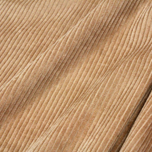 Tissu velours côtelé grosses côtes 100% coton cappuccino - OEKO-TEX®