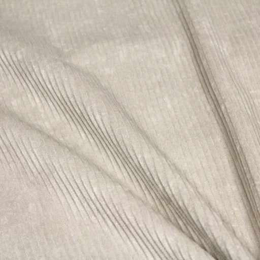 Tissu velours côtelé grosses côtes 100% coton couleur lin - OEKO-TEX® - tissuspapi