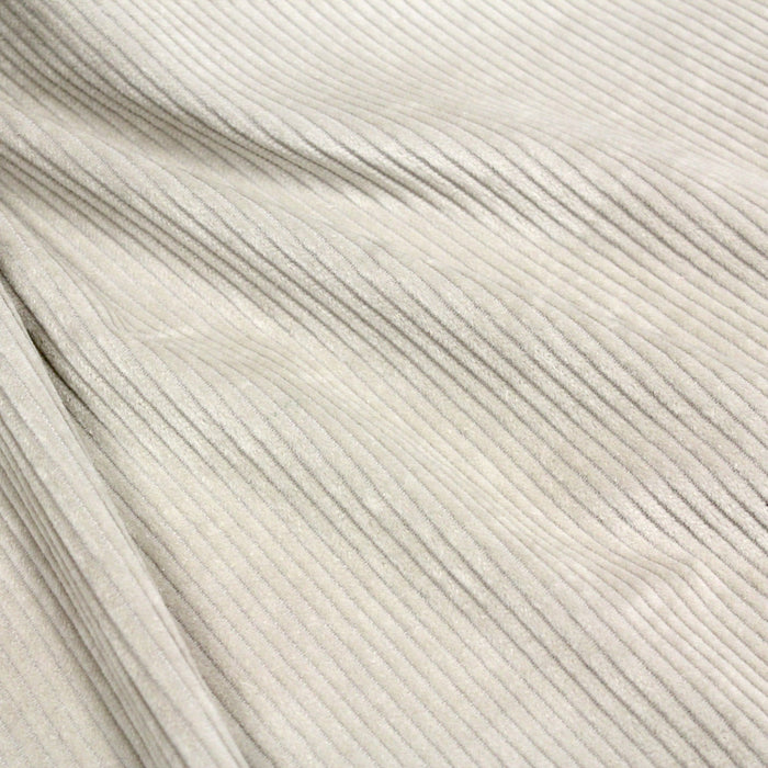 Tissu velours côtelé grosses côtes 100% coton couleur lin - OEKO-TEX®
