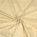 Tissu popeline de coton VICHY jaune moutarde & blanc à carreaux 6mm - Oeko-Tex
