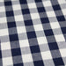 Tissu popeline de coton VICHY bleu marine & blanc à carreaux 1cm - Oeko-Tex