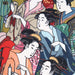 Tissu gabardine de coton LUXE - sergé de coton au motif japonais de Geisha, multicolore - 280gr-m2 - tissuspapi