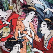 Tissu gabardine coton imprimée motif japonais GEISHA - 280gr - m2 - TissusPapi.com
